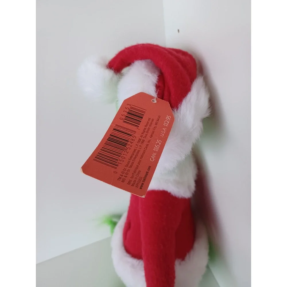 Vintage Hallmark The Grinch As Santa Christmas Plush Stuffed Animal Collectible